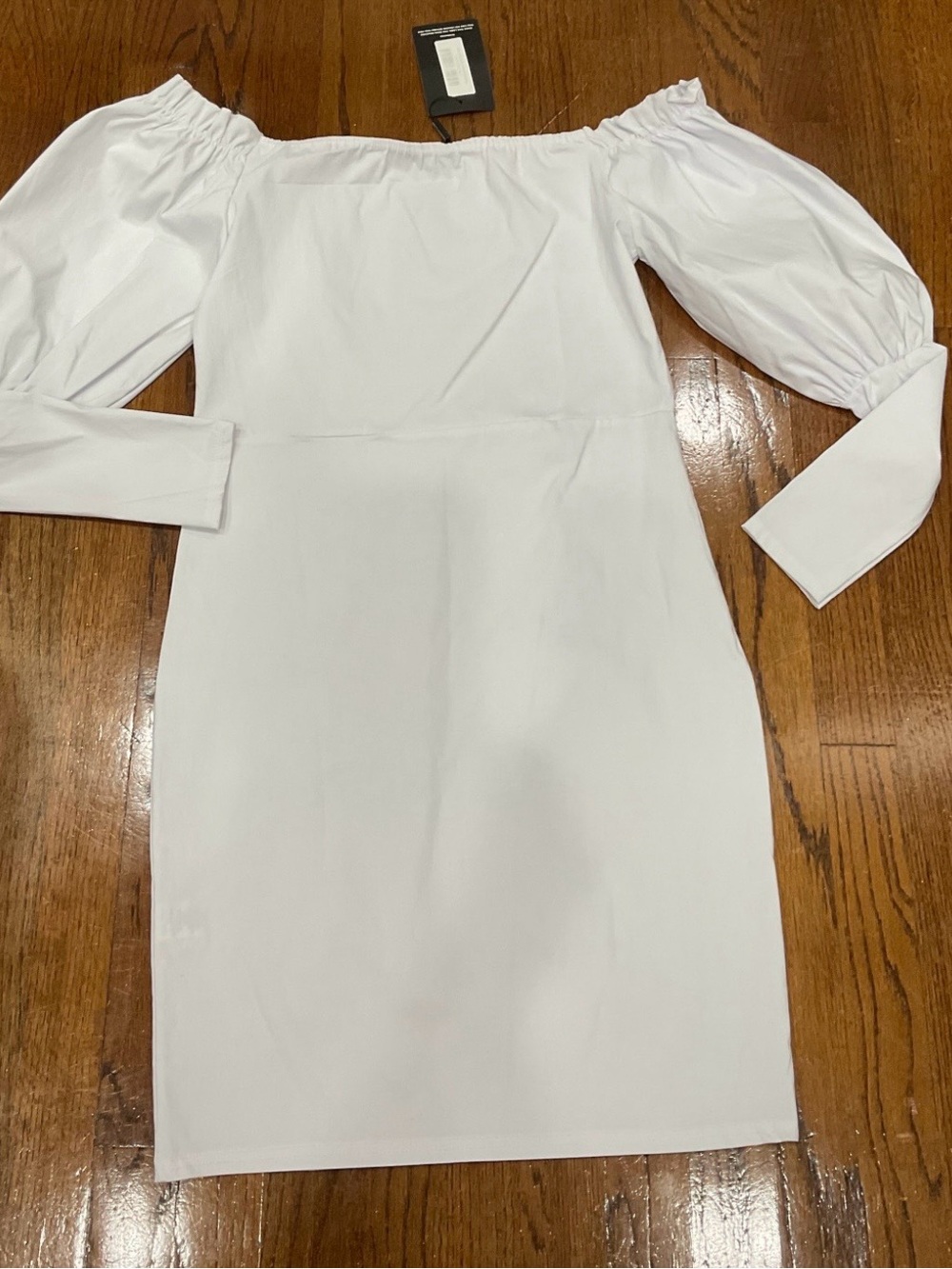 NWT- PRETTY LITTLE THINGS Off-Shoulder White Dress
